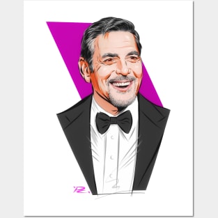 George Clooney - An illustration by Paul Cemmick Posters and Art